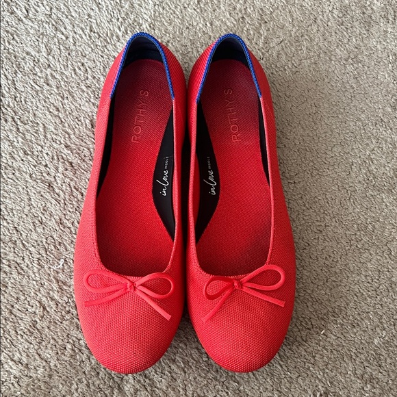 Rothy's Shoes - Rothy's Red Knit Ballet Flats